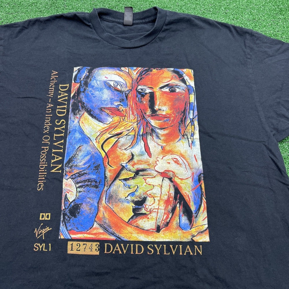 David Sylvian Alchemy An Index Of Possibilities Black Graphic T-Shirt Mens 2XL